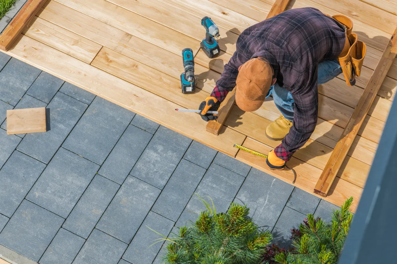 New deck construction in New York