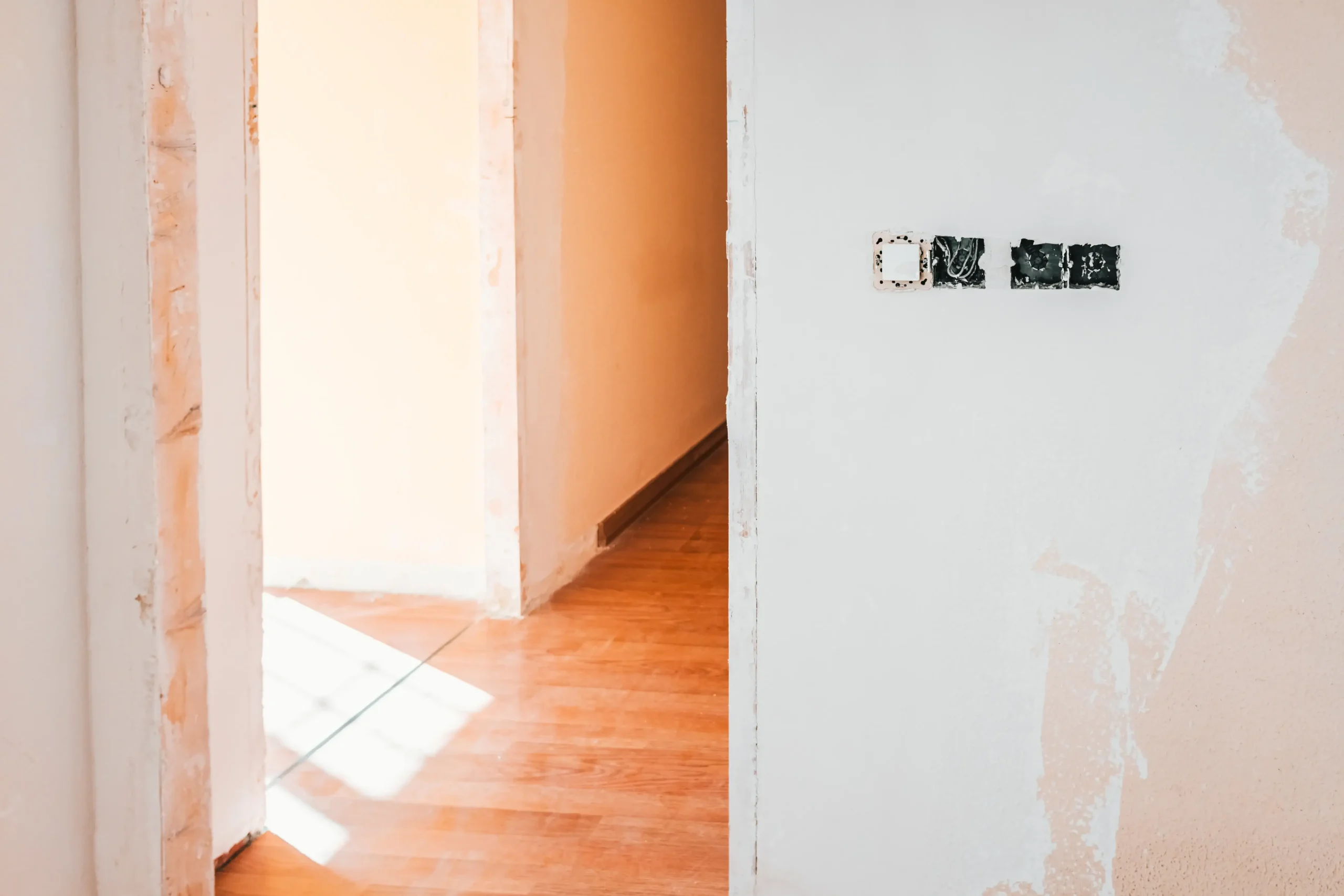 Drywall repair on a wall in New York